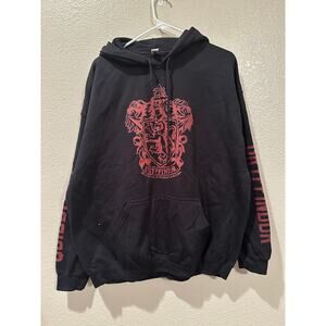 NWOT Harry Potter Hogwarts Gryffindor Quidditch Black and Red Hoodie XL